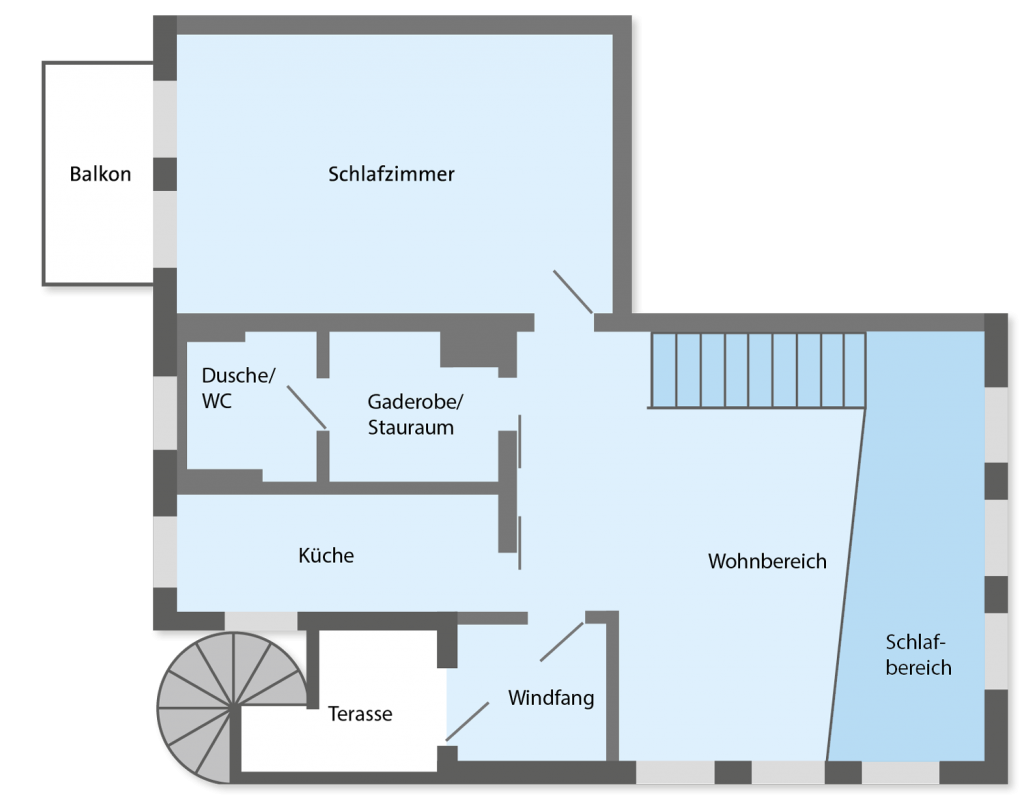 Grundriss Ferienwohnung Wohnung